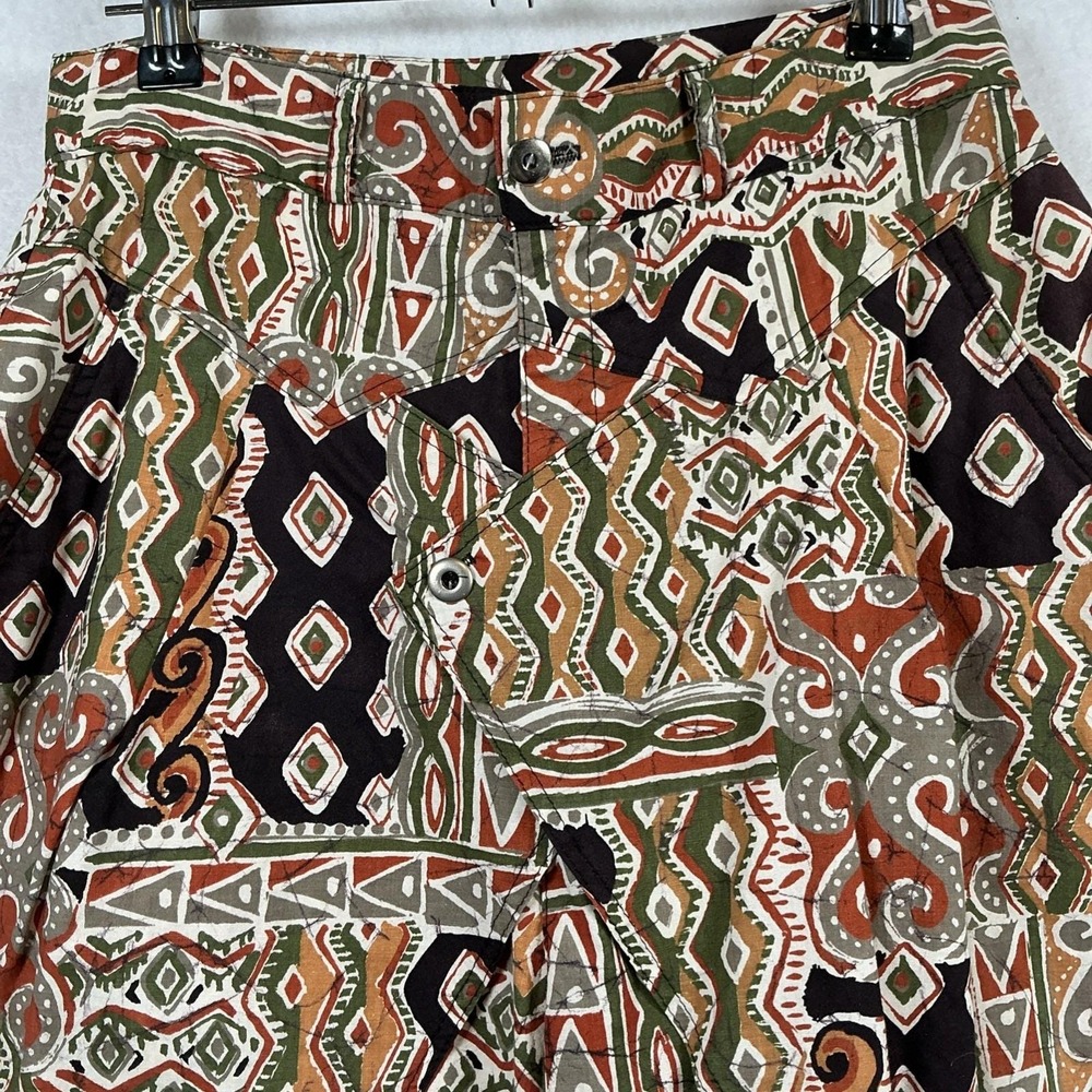Vintage Circle T Marilyn Lenox Tribal‎ Print Wide Leg Cotton Pants - Picture 3 of 12